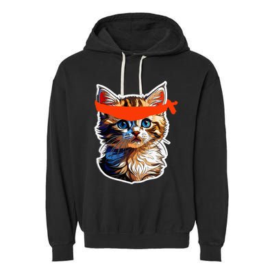 Be A Roaring Kitty Game The Stop Orange Bandana Garment-Dyed Fleece Hoodie