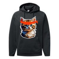 Be A Roaring Kitty Game The Stop Orange Bandana Performance Fleece Hoodie