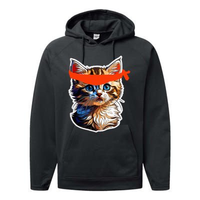 Be A Roaring Kitty Game The Stop Orange Bandana Performance Fleece Hoodie