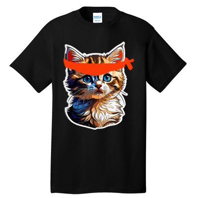 Be A Roaring Kitty Game The Stop Orange Bandana Tall T-Shirt