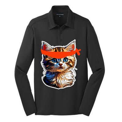 Be A Roaring Kitty Game The Stop Orange Bandana Silk Touch Performance Long Sleeve Polo