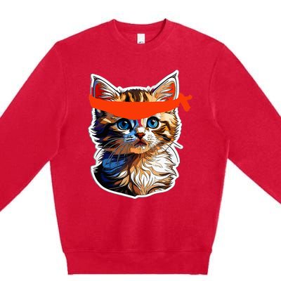 Be A Roaring Kitty Game The Stop Orange Bandana Premium Crewneck Sweatshirt