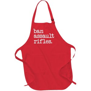 Ban Assault Rifles Full-Length Apron With Pockets