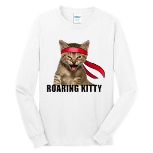 Be A Roaring Kitty Game The Stop Orange Bandana Tall Long Sleeve T-Shirt