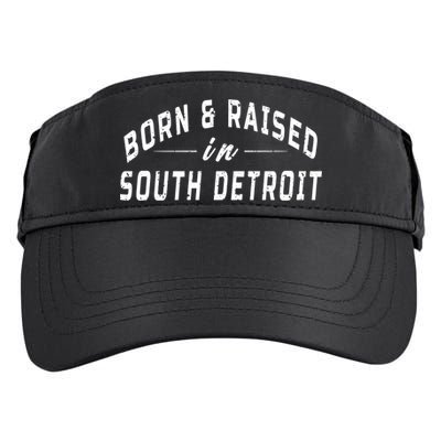 Born And Raised In South Detroit Adult Drive Performance Visor