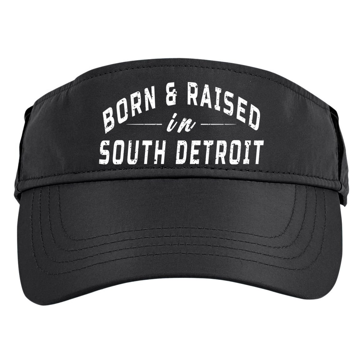Born And Raised In South Detroit Adult Drive Performance Visor