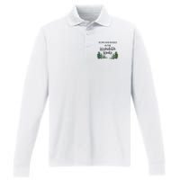 Born And Raised In The Wishabitch Woods Performance Long Sleeve Polo