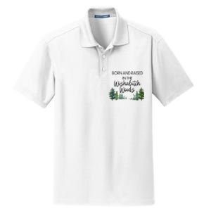 Born And Raised In The Wishabitch Woods Dry Zone Grid Polo