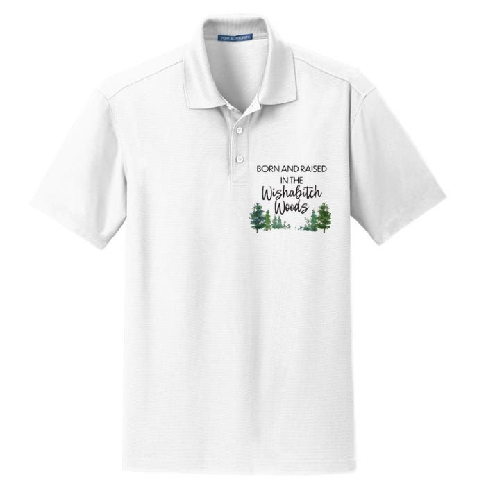 Born And Raised In The Wishabitch Woods Dry Zone Grid Polo