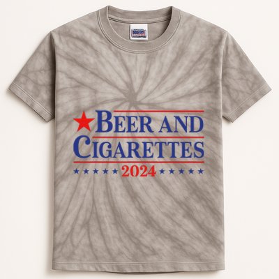 Beer And Retro Cigarettes 2024 Kids Tie-Dye T-Shirt