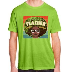 Black Afro Retro Black History Month Teacher Funny Gift Adult ChromaSoft Performance T-Shirt