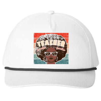 Black Afro Retro Black History Month Teacher Funny Gift Snapback Five-Panel Rope Hat