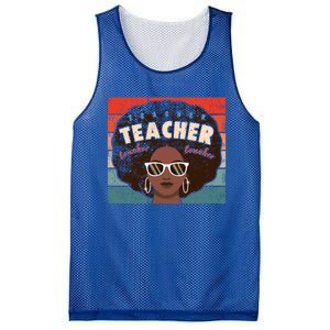 Black Afro Retro Black History Month Teacher Funny Gift Mesh Reversible Basketball Jersey Tank