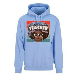 Black Afro Retro Black History Month Teacher Funny Gift Unisex Surf Hoodie