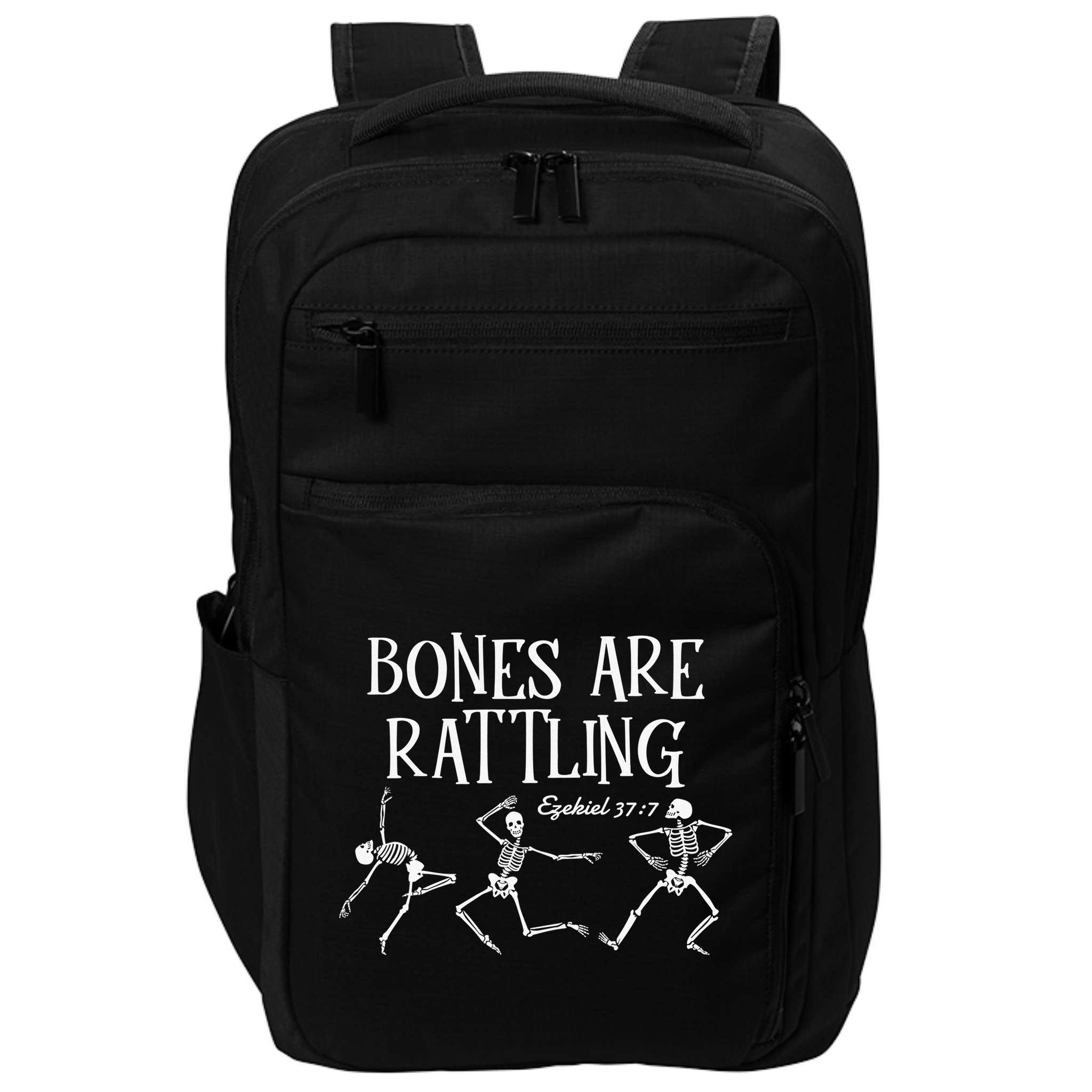 Bones Are Rattling Ezekiel 377 Funny Skeleton Halloween Impact Tech Backpack