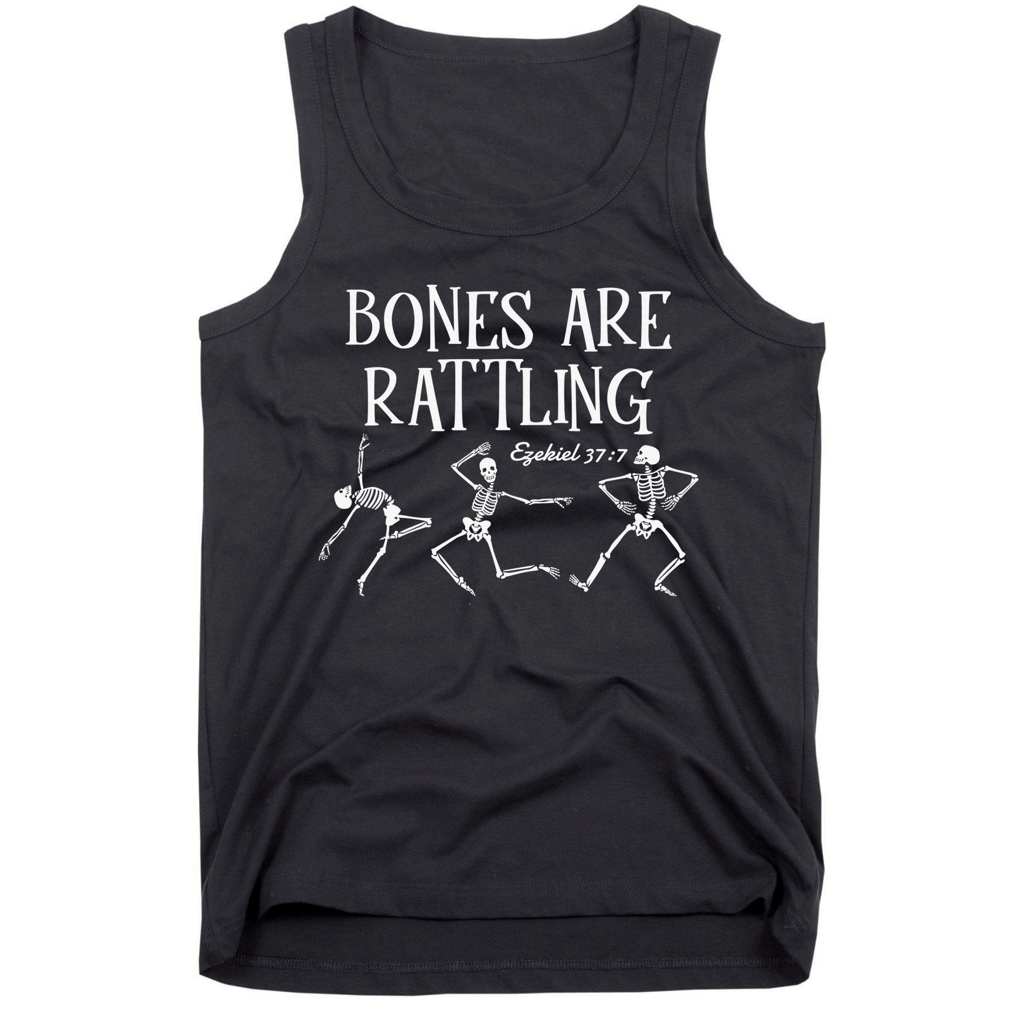 Bones Are Rattling Ezekiel 377 Funny Skeleton Halloween Tank Top