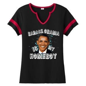 Barack Obama Is My Home boy Ladies Halftime Notch Neck Tee