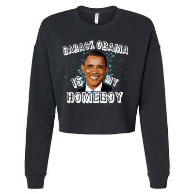 Barack Obama Is My Home boy Cropped Pullover Crew