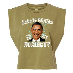 Barack Obama Is My Home boy Garment-Dyed Women's Muscle Tee