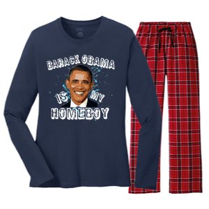 Barack Obama Is My Home boy Women's Long Sleeve Flannel Pajama Set 