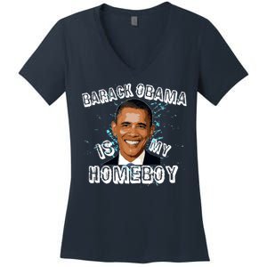 Barack Obama Is My Home boy Women's V-Neck T-Shirt