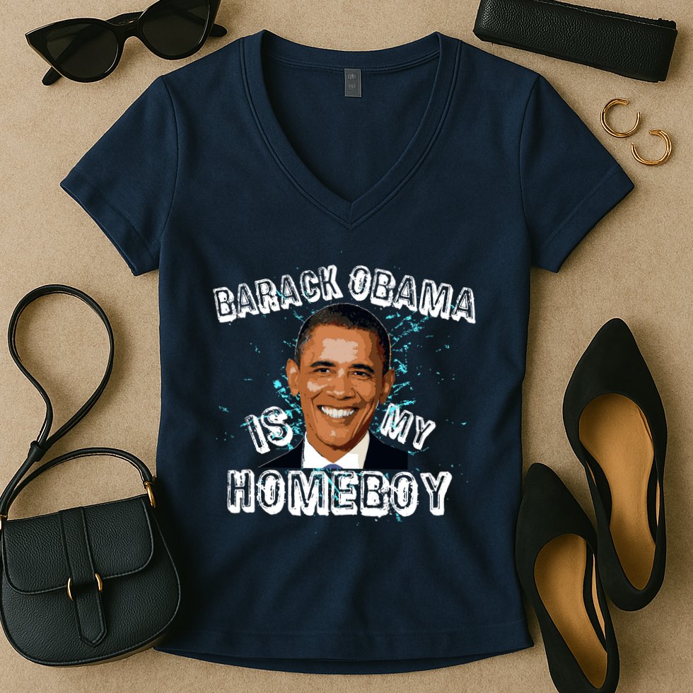 Barack Obama Is My Home boy Women's V-Neck T-Shirt