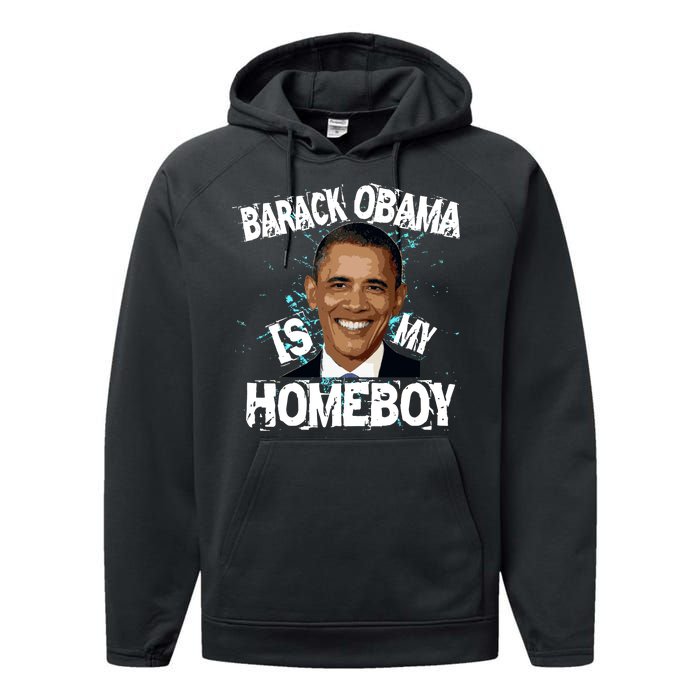 Barack Obama Is My Homeboy Performance Fleece Hoodie