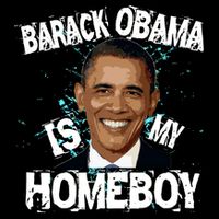 Barack Obama Is My Homeboy Drawstring Bag