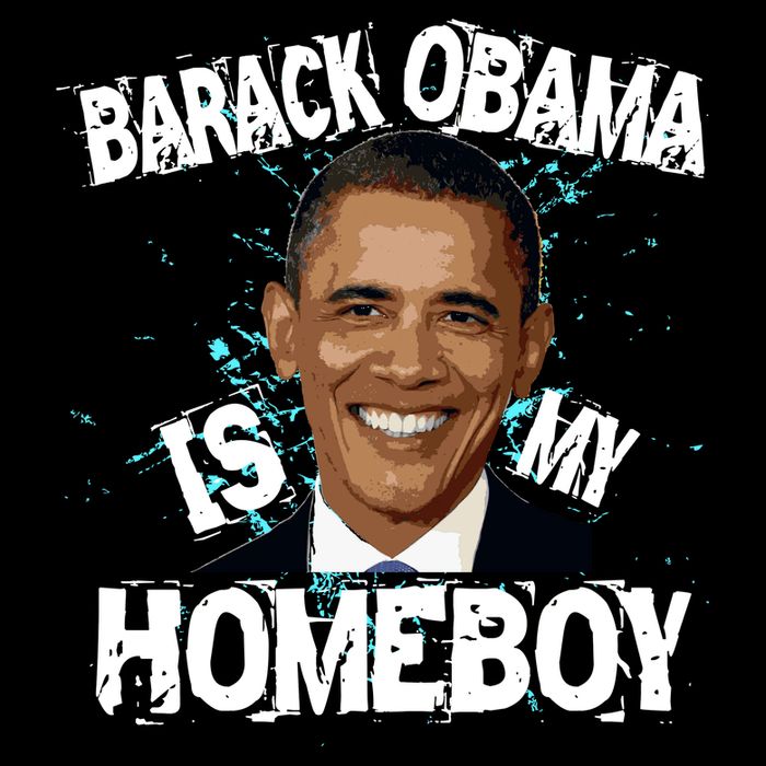Barack Obama Is My Homeboy Drawstring Bag