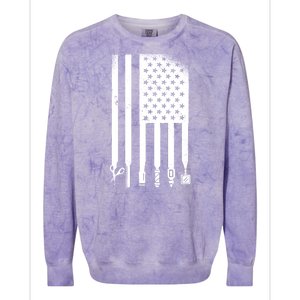 Barber Hair Style USA Flag Colorblast Crewneck Sweatshirt