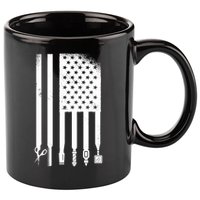 Barber Hair Style USA Flag 11oz C Handle Ceramic Mug