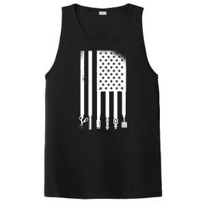 Barber Hair Style USA Flag PosiCharge Competitor Tank