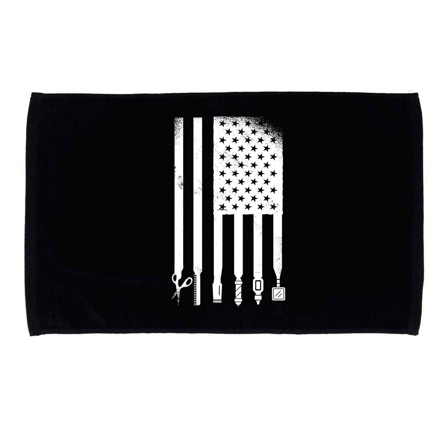 Barber Hair Style USA Flag Microfiber Hand Towel