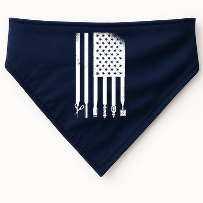 Barber Hair Style USA Flag USA-Made Doggie Bandana