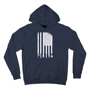 Barber Hair Style USA Flag Hoodie