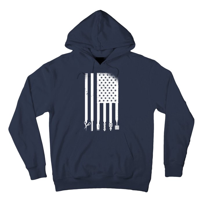 Barber Hair Style USA Flag Hoodie