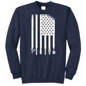 Barber Hair Style USA Flag Sweatshirt