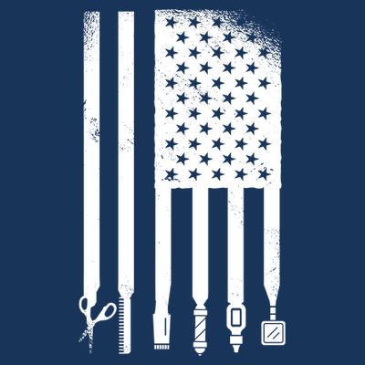 Barber Hair Style USA Flag T-Shirt