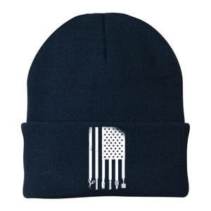 Barber Hair Style USA Flag Knit Cap Winter Beanie