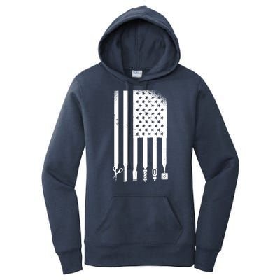 Barber Hair Style USA Flag Women's Pullover Hoodie