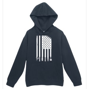 Barber Hair Style USA Flag Urban Pullover Hoodie