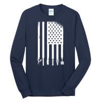 Barber Hair Style USA Flag Tall Long Sleeve T-Shirt