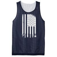 Barber Hair Style USA Flag Mesh Reversible Basketball Jersey Tank