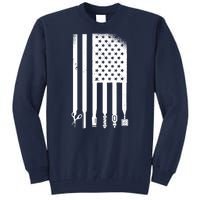 Barber Hair Style USA Flag Tall Sweatshirt