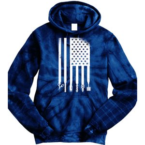 Barber Hair Style USA Flag Tie Dye Hoodie