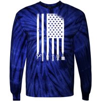 Barber Hair Style USA Flag Tie-Dye Long Sleeve Shirt