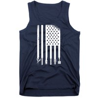 Barber Hair Style USA Flag Tank Top