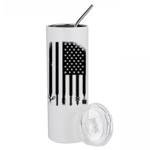 Barber Hair Style USA Flag Stainless Steel Tumbler