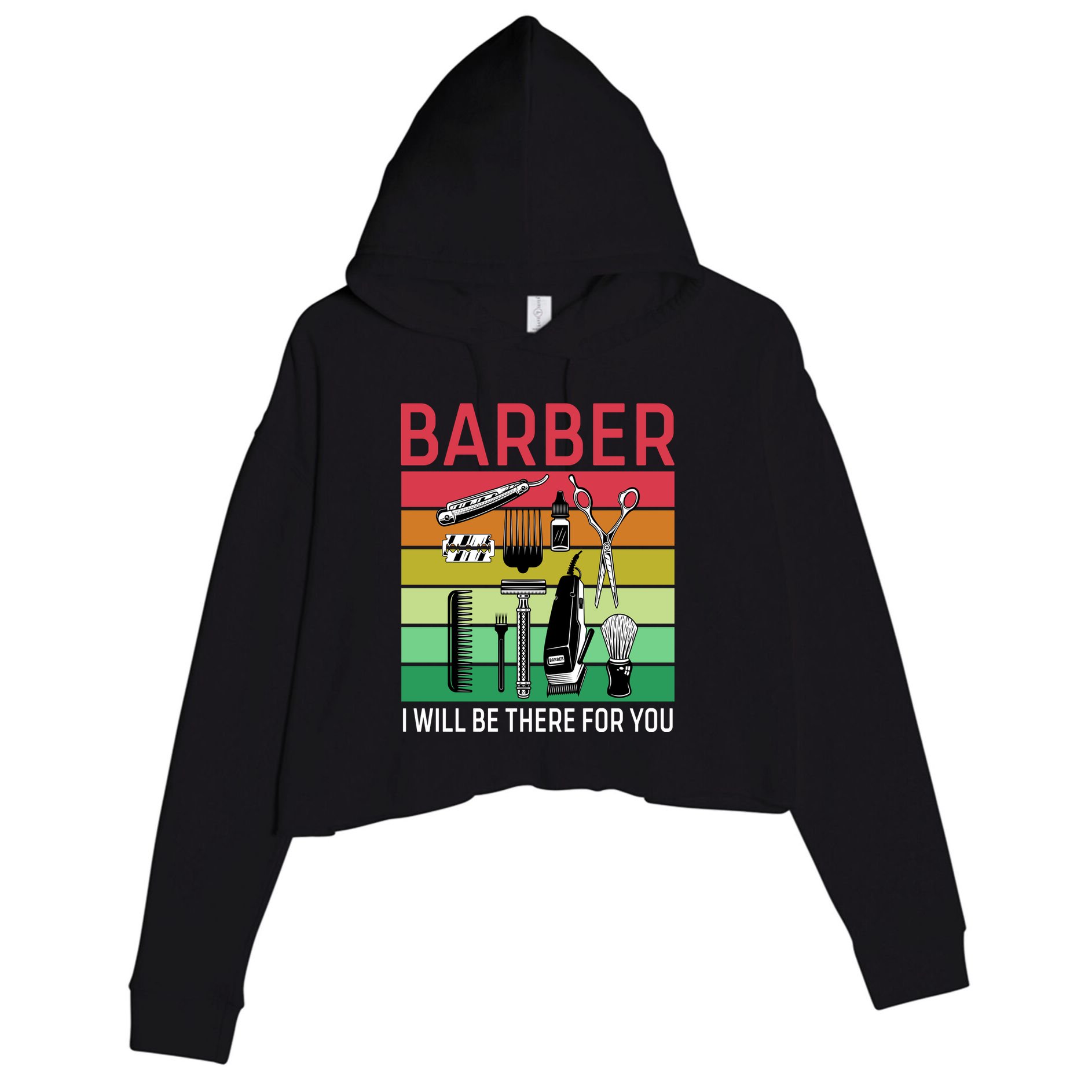Barber I Will Be There For You Crop Fleece Hoodie