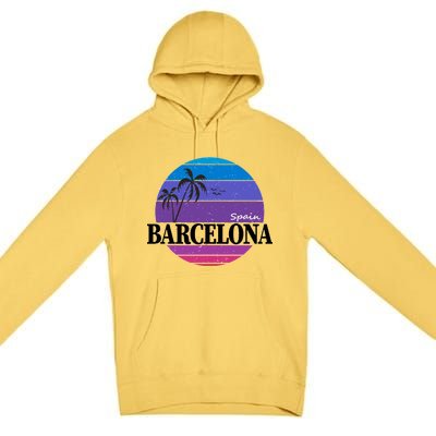  Barcelona Circle Logo Premium Pullover Hoodie